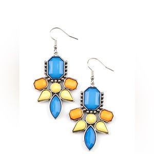 Multicolor Earrings- Orange/blue/ yellow